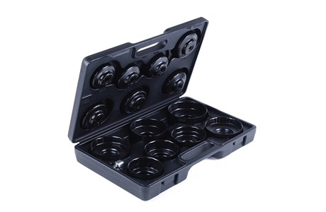 Jeu de douilles pour filtre à huile, 15 pièces