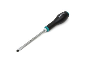 Slot head screwdrivers with through-blade