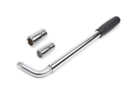 Clé pour écrous de roue, télescopique, 2 douilles