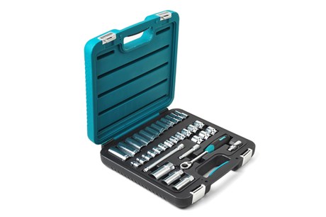 Steckschlüsselsatz, 34-teilig, mm