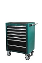 Tool trolley, 7 drawers, green