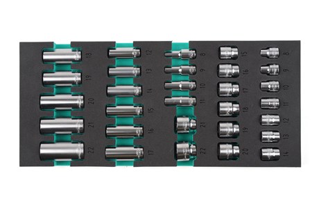 Steckeinsätze, 3/8", 8-22 mm, lang und kurz