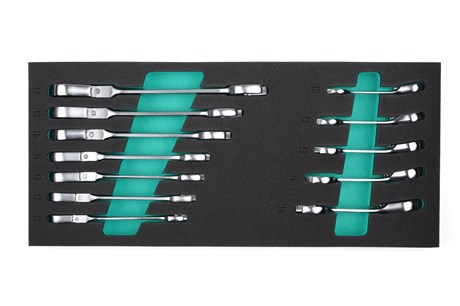 Ringmaulschlüssel mit Ratsche, 10-19 mm