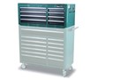 Top cabinet, 8 drawers, green