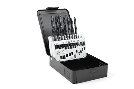 Bohrersatz in Metallkassette, 19-teilig