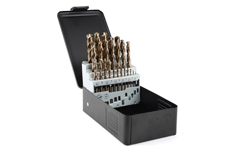 Cobalt-Bohrersatz in Metallkassette, 25-teilig