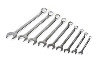 Combination wrench set, 1/4"-3/4"