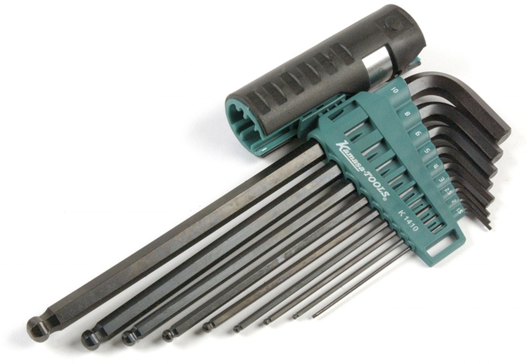 Hex key set with ball, long, mm