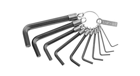 Sechskantschlüsselsatz am Ring, mm