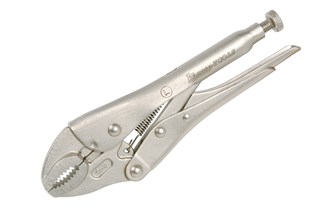 Locking pliers with pipe grip