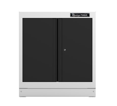 Schrank, mit Türen, grau