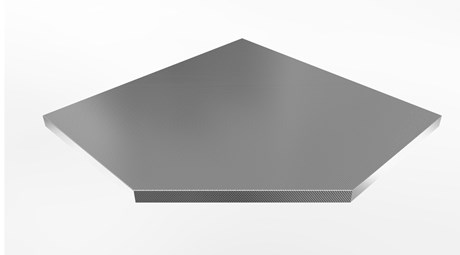 Arbeitsplatte für Eckschränke, Edelstahl