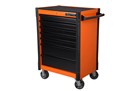 Tool trolley, 7 drawers, orange