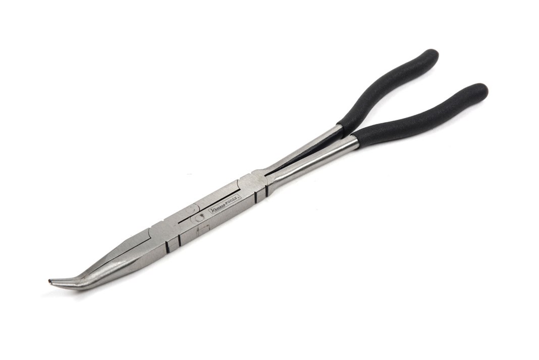 Nose pliers, angled with double X