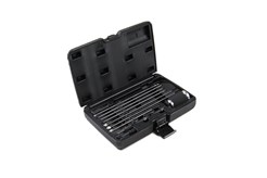 Glühkerzen werden bei der Demontage häufig beschädigt. Nicht so mit diesem praktischen Set: Es erleichtert das Ausbauen von Glühkerzen-Spitzen sowie das Vorbereiten des Arbeitsortes für den Austausch beträchtlich. Das Set ist für Glühkerzen mit M8-, M9- und M10-Gewinde vorgesehen. Eine detaillierte Anleitung ist im Set enthalten.